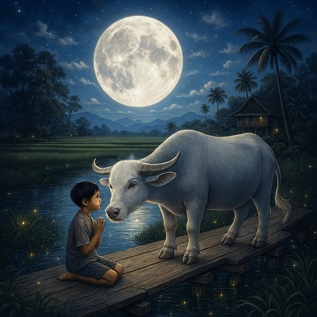 🌙 The Moonlight Buffalo of Prey Chan Village - Buran Story