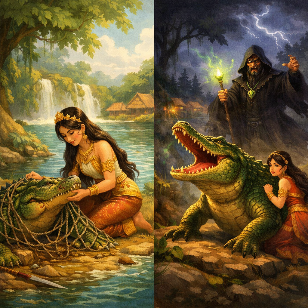Princess Golden Flower and the Kind Crocodile - Buran Story